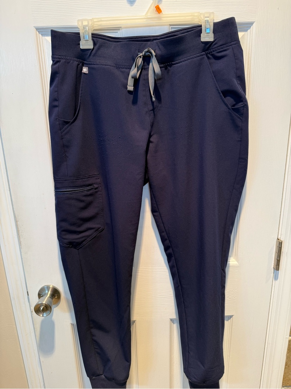 Figs Navy Tech Jogger Pants with Drawstring
